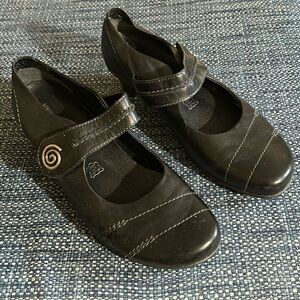 Remonte Dorndorf Women's Black Leather Mary Jane Comfort Shoes Size 40